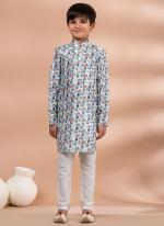 Mono Multi Traditional Wear Digital Printed Kids Kurta Pajama